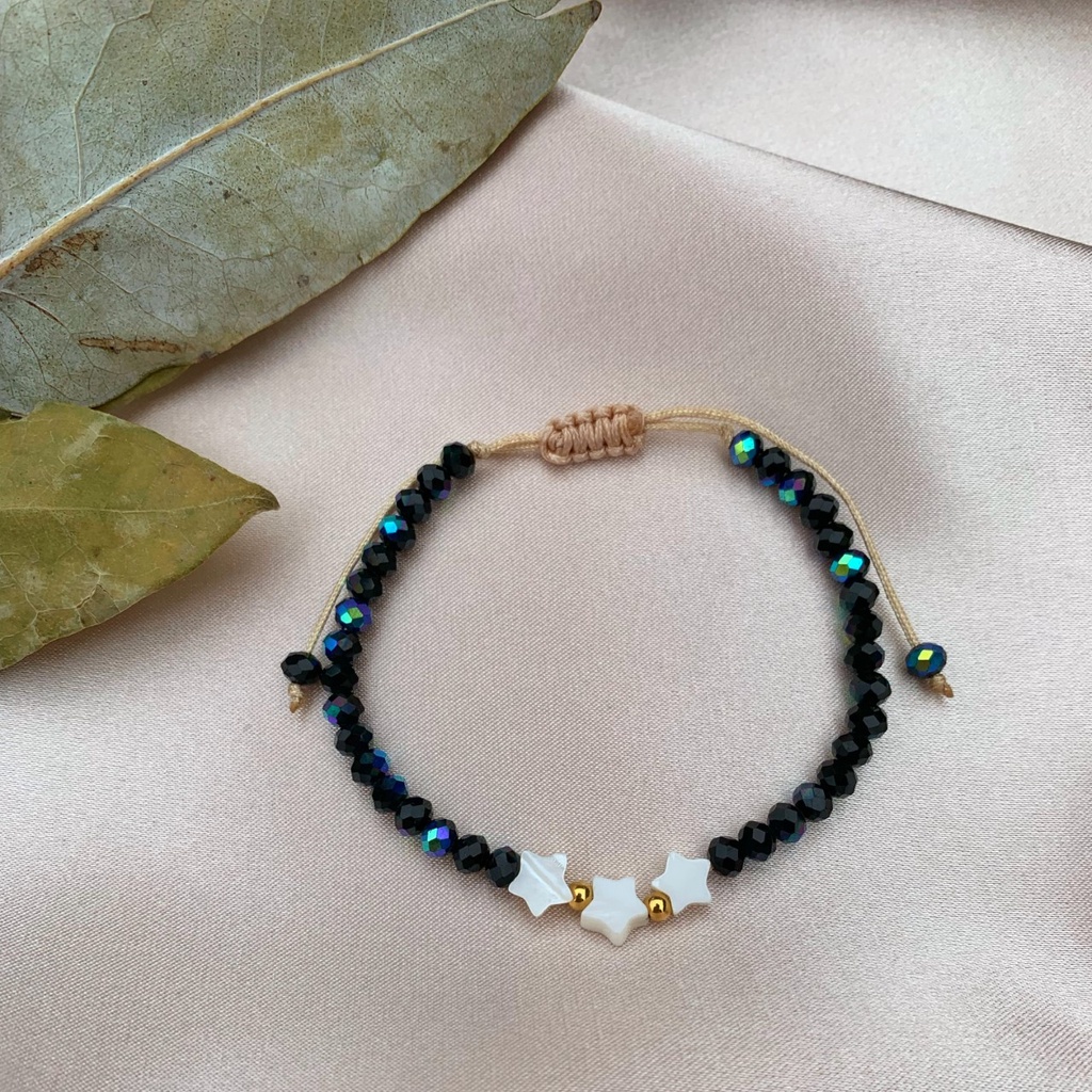 Pulsera Modelo Constelación (Negro tornasol)